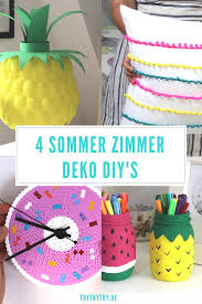 4 Sommer Zimmer Deko Diy S Diy Basteln Basteln Diy Deko Ideen