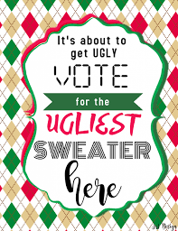 Follow our diy ugly christmas sweater guide, and you're bound to be the winner of any holiday top5 » the ultimate guide to feeling beautiful while winning an ugly christmas sweater contest. Ugly Sweater Contest Template Postermywall