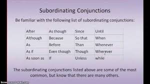 Subordinating Conjunction Lessons Tes Teach