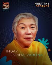 CATCH VETERAN FILIPINO JOURNALIST INDAY ESPINA-VARONA AT THE SOCIAL GOOD  SUMMIT 2025 Award-winning journalist Inday Espina-Varona is speaking at the  #SocialGoodSummit2025
