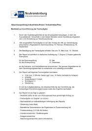 12 bewerbung einzelhandel muster sftaizencom. Merkblatt Zur Durchfuhrung Der Fachaufgabe Ihk Neubrandenburg