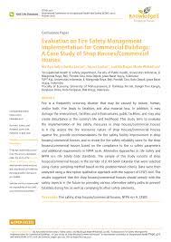 Uae fire & live safety code of practice: Pdf Evaluation On Fire Safety Management Implementation For Commercial Buildings A Case Study Of Shop Houses Commercial Houses