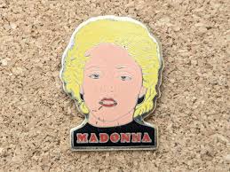 Vintage Madonna Singer Headshot Enamel Pin