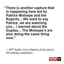 Malema magazine is focussing on developing politics and transform the economy by empowering. Patrice Motsepe Leading Another Capture Other Malema Quotes At Effturns5