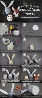Paper Mache Animal Heads Diy Tutorial Paper Mache Animals Paper Mache Animal Head Paper Mache Projects