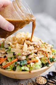 Asian Toasted Sesame Chicken Salad With Homemade Salad Dressing Homemade Salads Asian Salad Dressing Salad Dressing Recipes