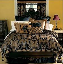 Black And Gold King Comforter Set New Classic Royal Black Gold Luxurious Comforter Set King Comforter Sets Comfortable Bedroom Damask Bedding