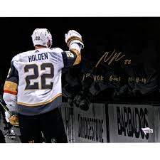 Maybe you would like to learn more about one of these? Nick Holden Vegas Golden Knights Autographed 11 X 14 Handshake Line Photograph With 1st Vgk Goal 11 8 18 Inscription Nhl Auctions