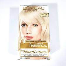 Loreal Preference Blondissimes Extra Light Ash Blonde Lb01 Cooler Hair Color Dye Loral Fade Serum Light Ash Blonde Luminous Colours