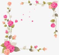 Pink And Fresh Flowers Border Texture Flower Border Floral Border Design Flower Frame
