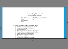 Oct 07, 2020 · kami mohon dikirimkan rpp dan silabus k 13 utk mata pelajaran pendidikan agama kristen dan budi pekerti tingkat sd kelas 1 6 ke email saya yaitu. Soal Uts Pendidikan Agama Kristen Kelas 4 Semester 2 Disertai Jawabannya Rifqi Guru