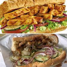 Soft buns are topped with marinated teriyaki chicken, slathered with cotitja avocado spread, cocooned in melted pepper jack cheese and topped with sweet pineapple, tangy red onions, juicy tomatoes. Subways Sweet Onion Teriyaki Chicken Sub Expectationvsreality