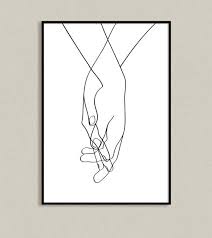 Black And White People Holding Hands Art Romantic Lovers Hands One Line Drawing Hands Black White Etsy Line Art Drawings Line Drawing Silhouette Drawing
