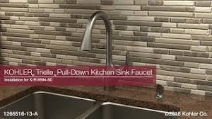 trielle pull down kitchen sink faucet