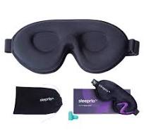 Sleeprlo High-Performance 3D Sleep Mask, 100% Blackout, Memory Foam,  Adjustable & Secure Fit, Black