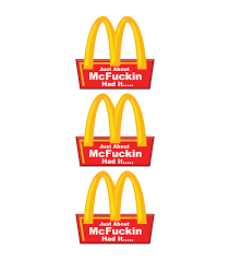 Inappropriate McDonalds Parody Sticker funny hilarious adult humor die cut  - 3PK