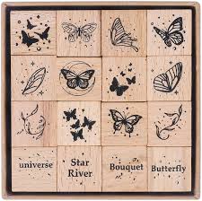 Vast numbers of crafters have added it to. Buy Ucec 16 Pieces Butterfly Stamp Wooden Rubber Stamps Cute Vintage Craft Stamps Set For Diy Scrapbooking Card Making Decoration Butterfly Wings Stars Online In Kazakhstan B08g1p5vyx