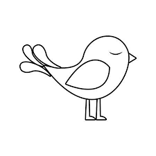 Black Silhouette With Cute Bird Vector Illustration Cute Birds Black Silhouette Bird Silhouette