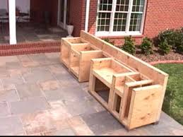 to anchor an outdoor kitchen counter