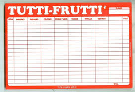 Aunque existen versiones más elaboradas en forma de juego de mesa, lo cierto es que para jugar al tutti frutti, sólo necesitas lápiz y papel. Tutti Frutti Game In English Buscar Con Google Tutti Frutti English Games Games