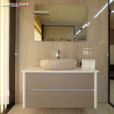 Mobile bagno con lavabo da appoggio. Mobile Da Bagno Sospeso Artemide Per Lavabi Da Appoggio Da 107 Cm