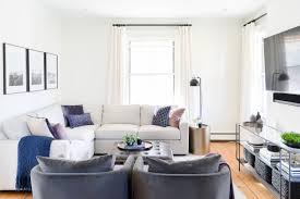 Gray Oak Studio Dover Project Living Room Modern Transitional Living Room Wall Mo Living Room Grey Leather Couches Living Room Cozy Living Room Furniture