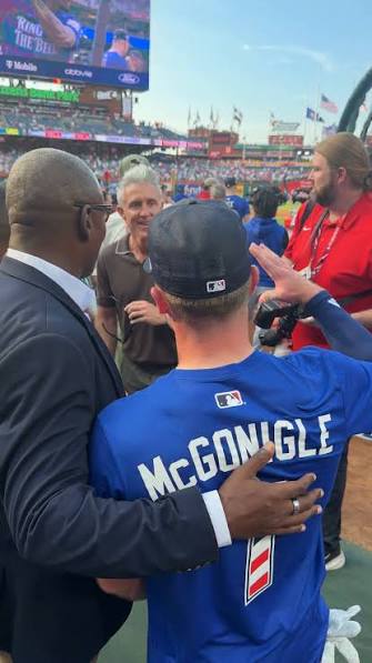DO meet your idols 🤩, Kevin McGonigle meets Phillies legend and his favorite player growing up, Chase Utley. | Detroit Tigers | Facebook