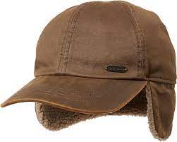 Field Stream Men S Waxed Canvas Ear Flap Hat Brown Ear Flap Hats Ear Flap Flap Hat
