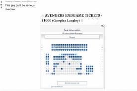 canadians are actually re selling their avengers endgame