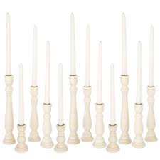 We offer several pillar holders to accompany your candles. Koyal Wholesale Unfinished Wood Taper Candlestick Holders 12 Pack Bulk Set 4 Assorted Sizes 11 9 6 75 And 4 Inches Walmart Com Walmart Com