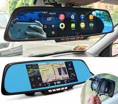 Smart Rear View Mirror With Integrated Dash Cam Touchscreen And Gps Navigation Rear View Mirror Camera Dashcam Rear View Mirror