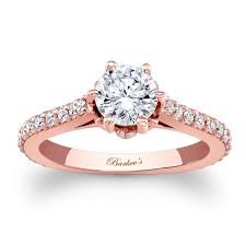 Diamond past present future® promise ring in 10k rose gold. Barkev S Rose Gold Engagement Ring 7943lp Barkev S