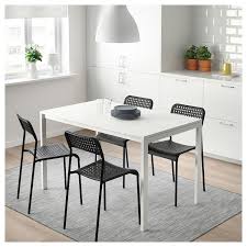 Melltorp Adde Table And 4 Chairs White Black Ikea Chair Ikea Dining Room Design