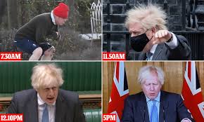 Prime minister boris johnson offers an apology to a reporter's mother for his unkempt hair, while on a trip to openreach in bolton, greater manchester.read. Boris Johnson Has Bad Hair Day After Exercising In The Snow Daily Mail Online
