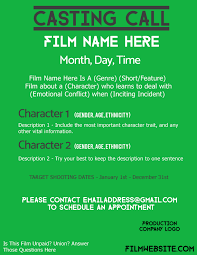 What to expect at your first audition. How To Make A Casting Call Poster Examples Templates Filmtoolkit Casting Call It Cast Call Film