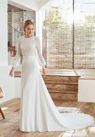 Boho Sheath Style Wedding Dress In Stretch Crepe Georgette And Lace Round Neckline With Wedding Dress Long Sleeve Black Wedding Dresses Wedding Dress Sleeves