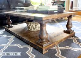 Square coffee table solid wood farmhouse coffee table | etsy. Balustrade Coffee Table Ana White
