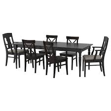 Ikea Ingatorp Ingolf Table And 6 Chairs Painted Seating Blue Dining Room Chairs Chairs Logo