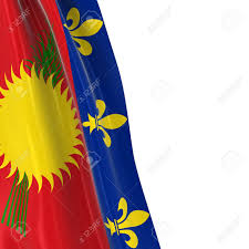 Stylized flag of the (🌞 sun with a flying 🐦 bird on a blue and green background) guadeloupe should be mentioned primarily due to its attractions, and in comparative conversations about other similar or dissimilar islands. Hangende Flagge Von Guadeloupe 3d Von Guadeloupe Flagge Drapierte Uber Weissem Hintergrund Render Lizenzfreie Fotos Bilder Und Stock Fotografie Image 55620121