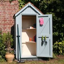 This Is A Really Attractive Way To Store Tools In The Garden Wooden Tool Store Comes With Antique Brass Or Bla Garden Storage Shed Garden Storage Garden Tools