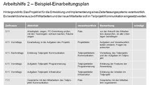 Ein einarbeitungsplan für alle programme, maschinen und geräte zeigt genau, was es zu lernen gibt. Management Und Logistik Einarbeitungsplan Neue Mitarbeiter Muster