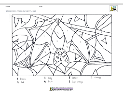 5th grade halloween coloring pages. Halloween Color By Number