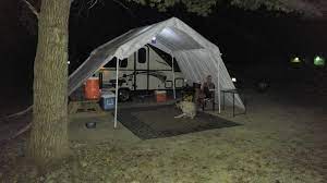 A Frame Camper With Tent Awning A Frame Camper Remodeled Campers Tent Awning