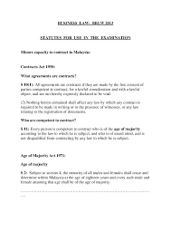 That the minority of all males and females shall cease and. Capacity To Contract Malaysia