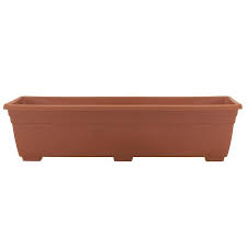 The lightweight design makes it easy to move. Garden Treasures 23 75 In W X 6 In H Terracotta Plastic Window Box In The Pots Planters Department At Lowes Com