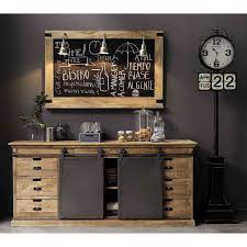 Nadine engelbrecht a dessiné cette maison style industriel en s'inspirant d'une grange. 3 Appliques Tableau Ardoise 85 X 130 Cm Factory Buffet Maison Decorations Murales Maison Buffet Salle A Manger