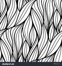 Black And White Line Drawing Background Abstract Vector Seamless Floral Background Of Doodle Hand Drawn Lines Monochrome Wave Pattern Coloring B Floral Background Abstract Black And White Wallpaper