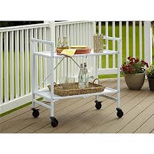Inspired by glamorous 1920s aesthetics, the southern enterprises maxton bar cart is a stylish and functional addition to your kitchen, dining area, or living room space. Serving Cart For Dining Room Outdoor Folding Rolling Wheels Portable Serving Cart Bar Trolley Storage Home Kitchen Indoor Food Cocktail Living Room Foldable Shelves Metal White Buy Online In Lebanon At Lebanon Desertcart Com