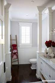 Kitchen Window And Powder Bathroom Christmas Decor The Sunny Side Up Blog Christmas Bathroom Decor Christmas Bathroom Shabby Chic Bathroom