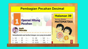Kunci jawaban matematika kelas 5 hal 82. Pembagian Pecahan Desimal Senang Belajar Matematika Kelas 5 Hal 39 Youtube